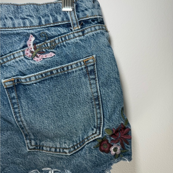 Reformation Denim Shorts with Floral Embroidery - Picture 10 of 11